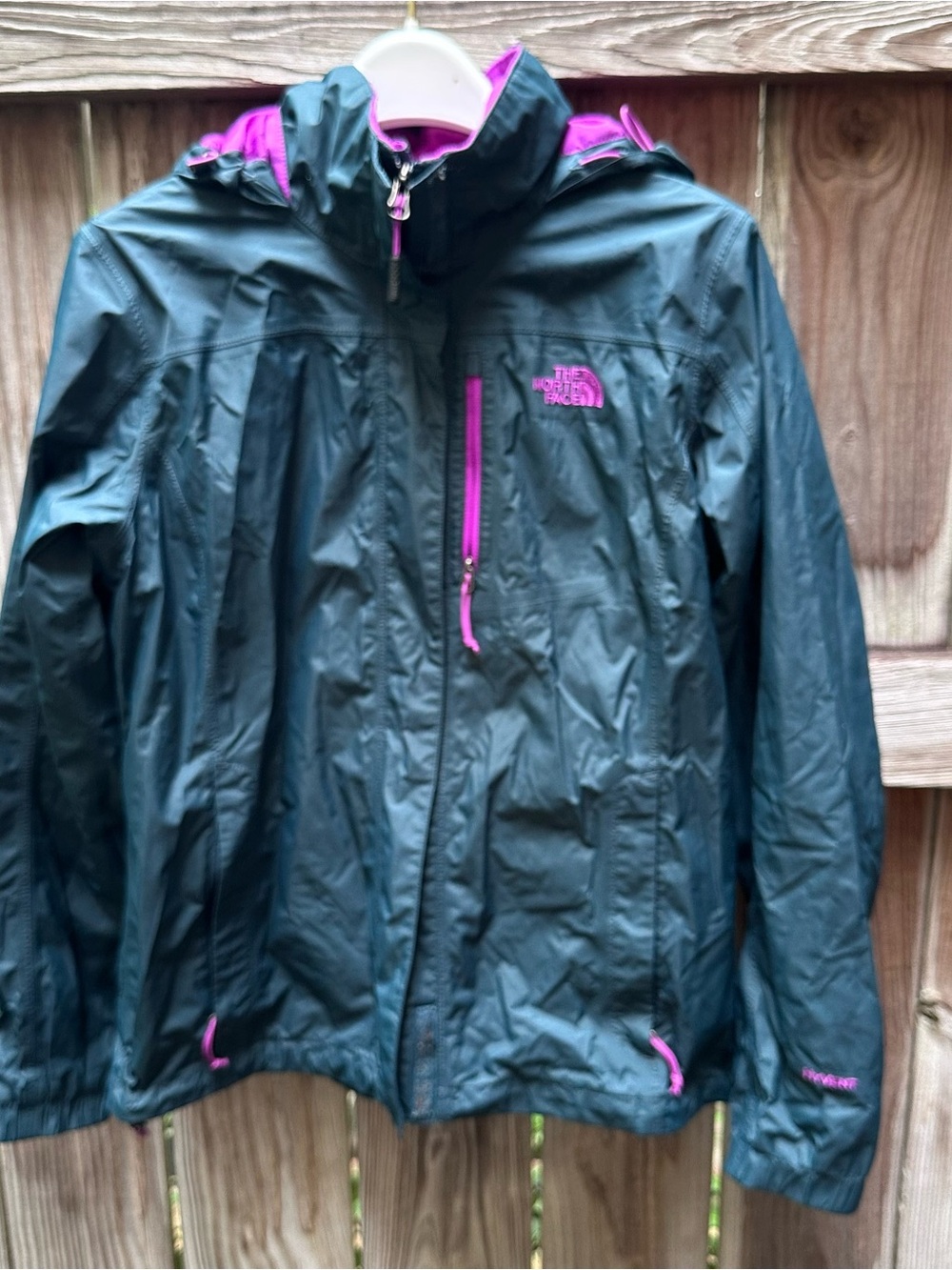 The North Face Black Jacket with Pink Trim